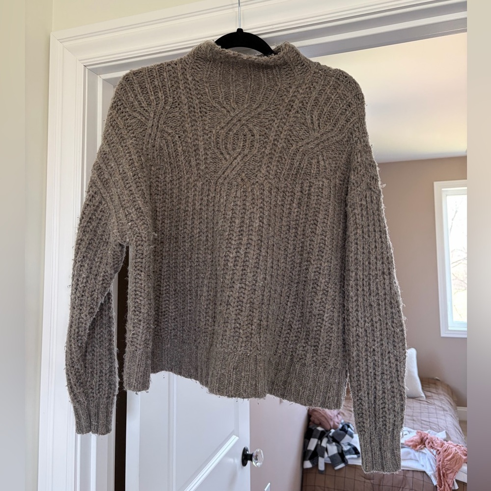 American Eagle Outfitters Grey Cowl Neck Sweater